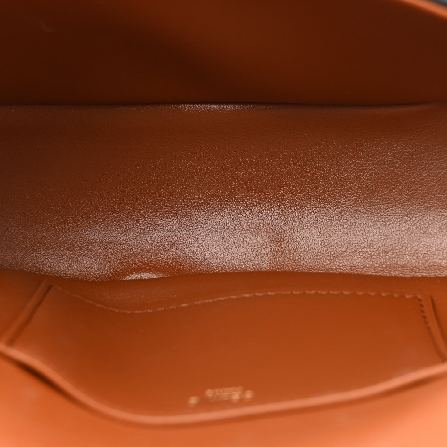Smooth Calfskin Tabou Clutch On Strap Tan