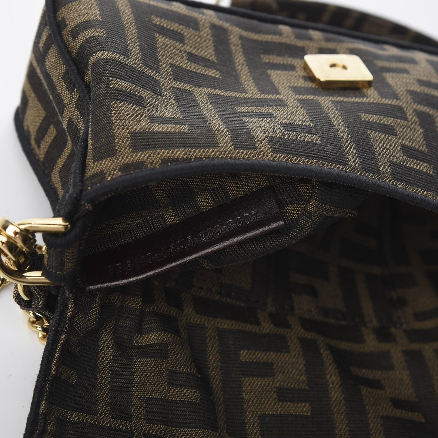 Fabric Jacquard FF 1974 Mini Baguette Tobacco Moro Black