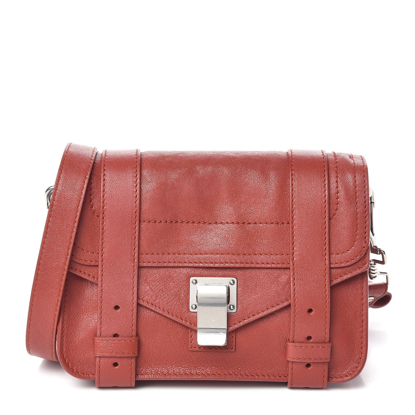 Lambskin PS1 Mini Crossbody Bag Rust
