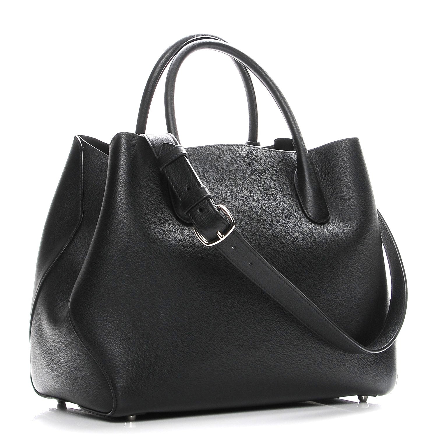Christian Dior Supple Grained Calfskin Large Open Bar Tote Black 4 of 8