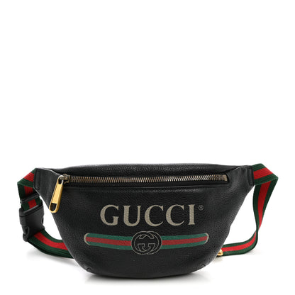 Gucci Grained Calfskin Small Logo Belt Bag Black 1 of 11