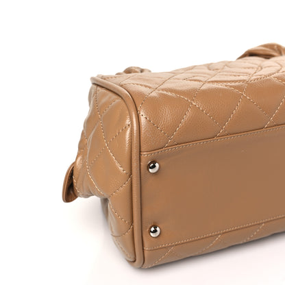 Chanel Caviar Quilted CC Timeless Bowler Dark Beige 8 of 9