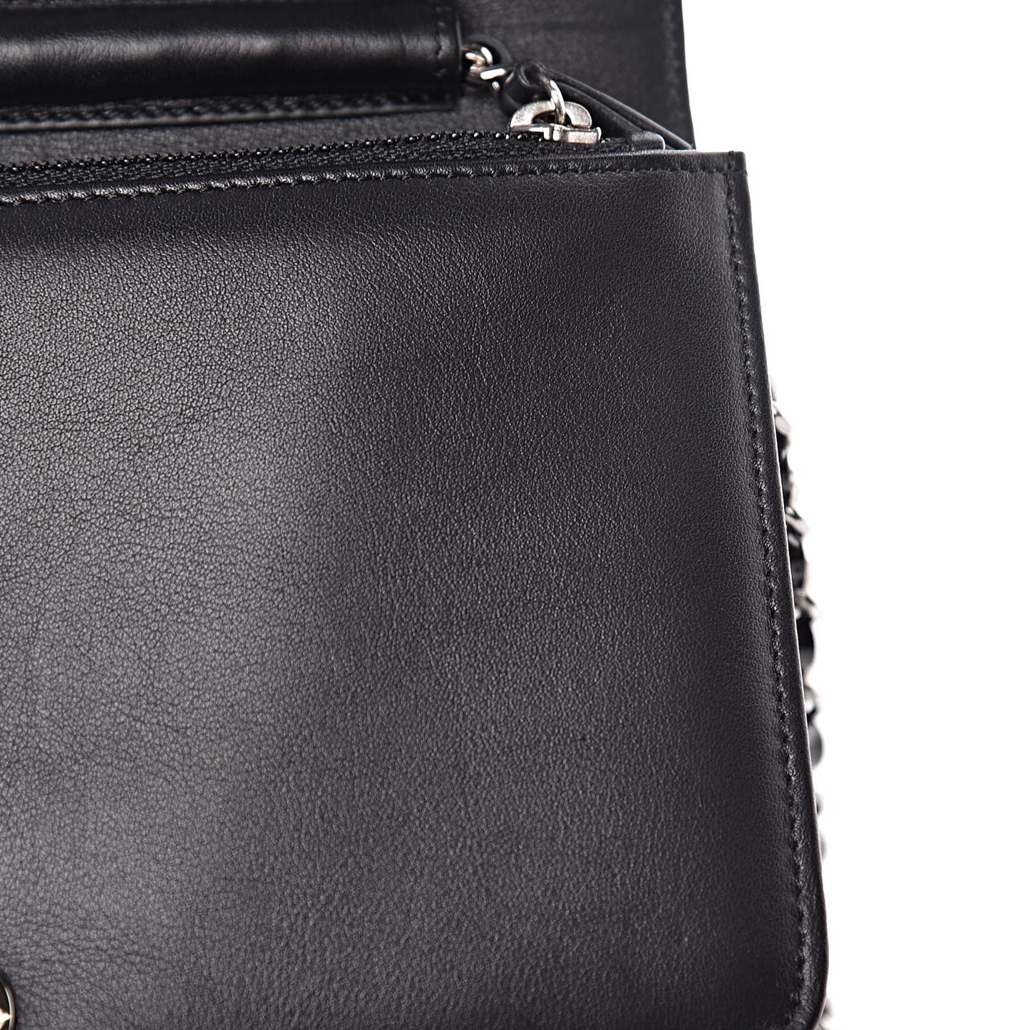 Patent Strass Wallet On Chain WOC Black