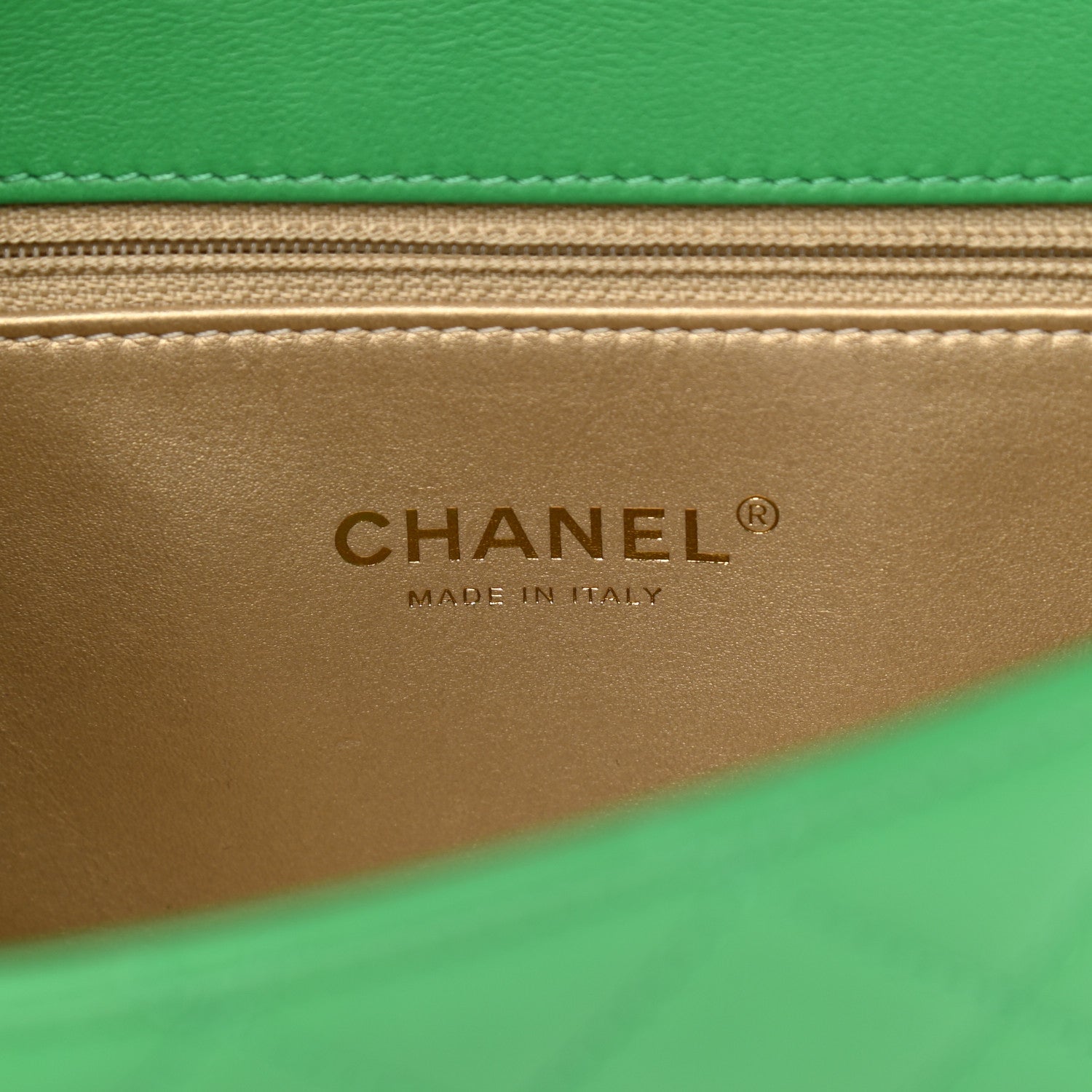 Chanel Lambskin Quilted La Parisienne Top Handle Flap Green 6 of 9