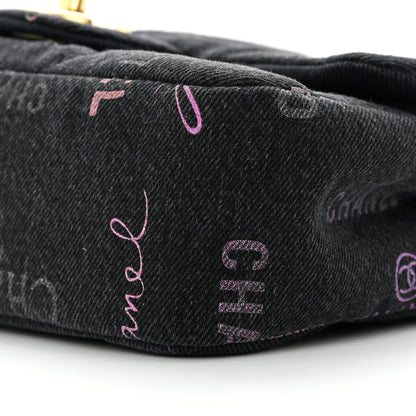 Chanel Denim Quilted Denim Mood Mini Rectangular Flap Black Multicolor 10 of 11