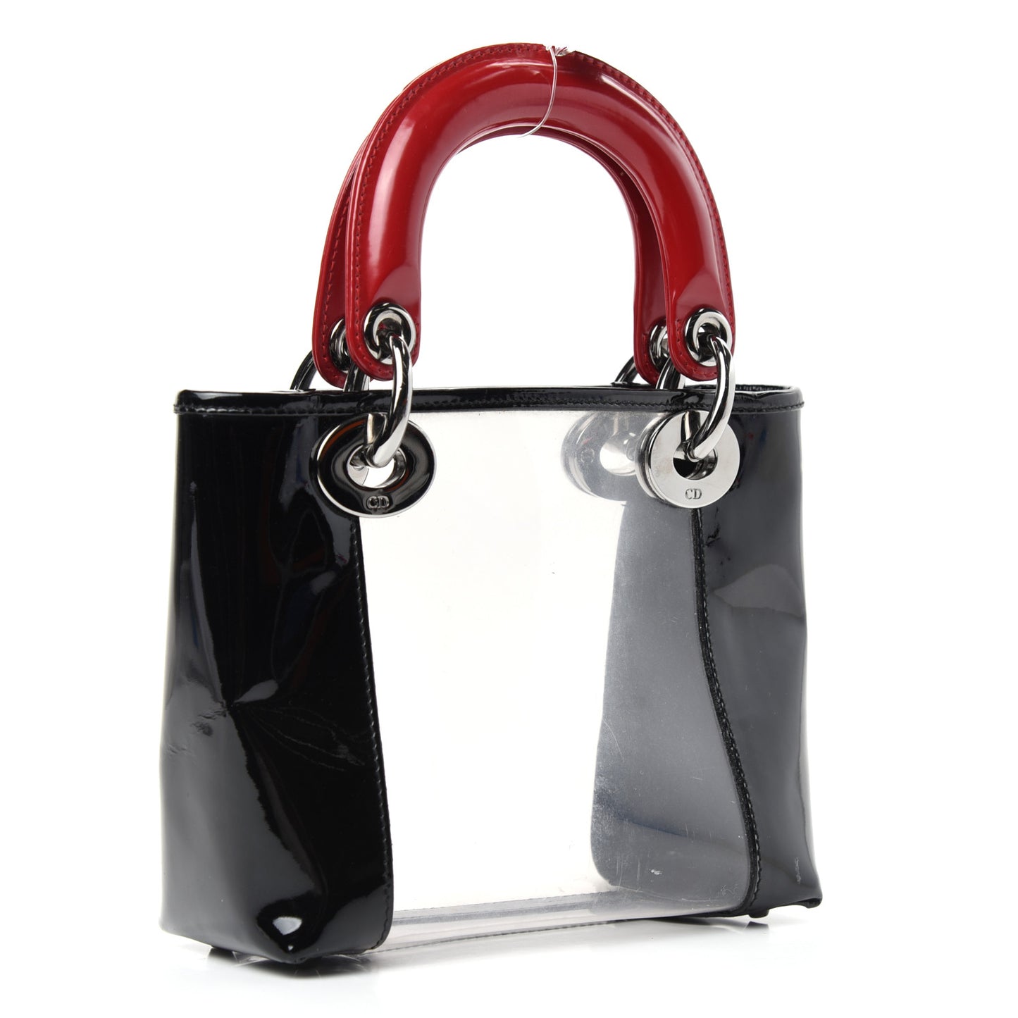 Patent PVC Mini Lady Dior Black Red