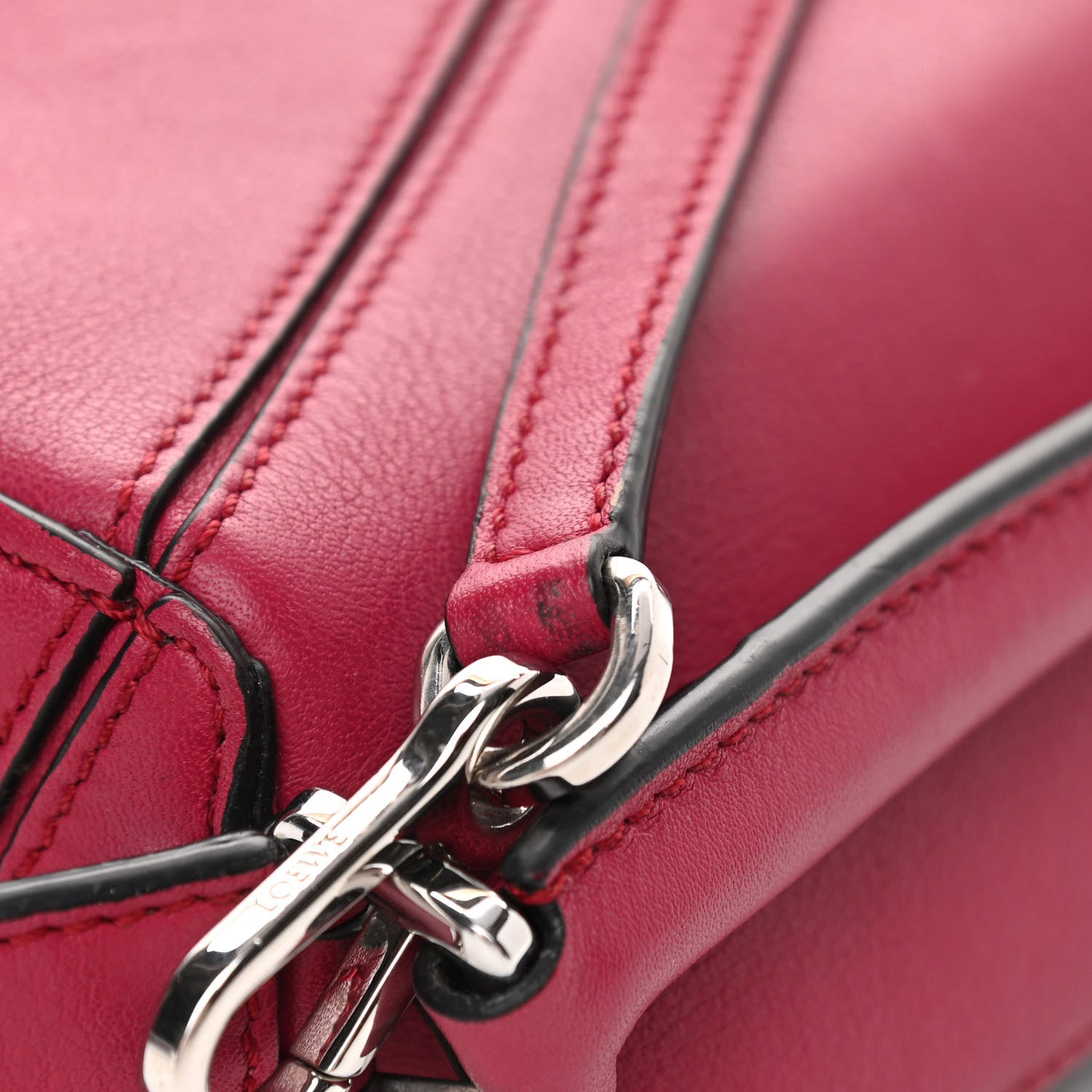 Loewe Calfskin Mini Puzzle Bag Raspberry 11 of 12
