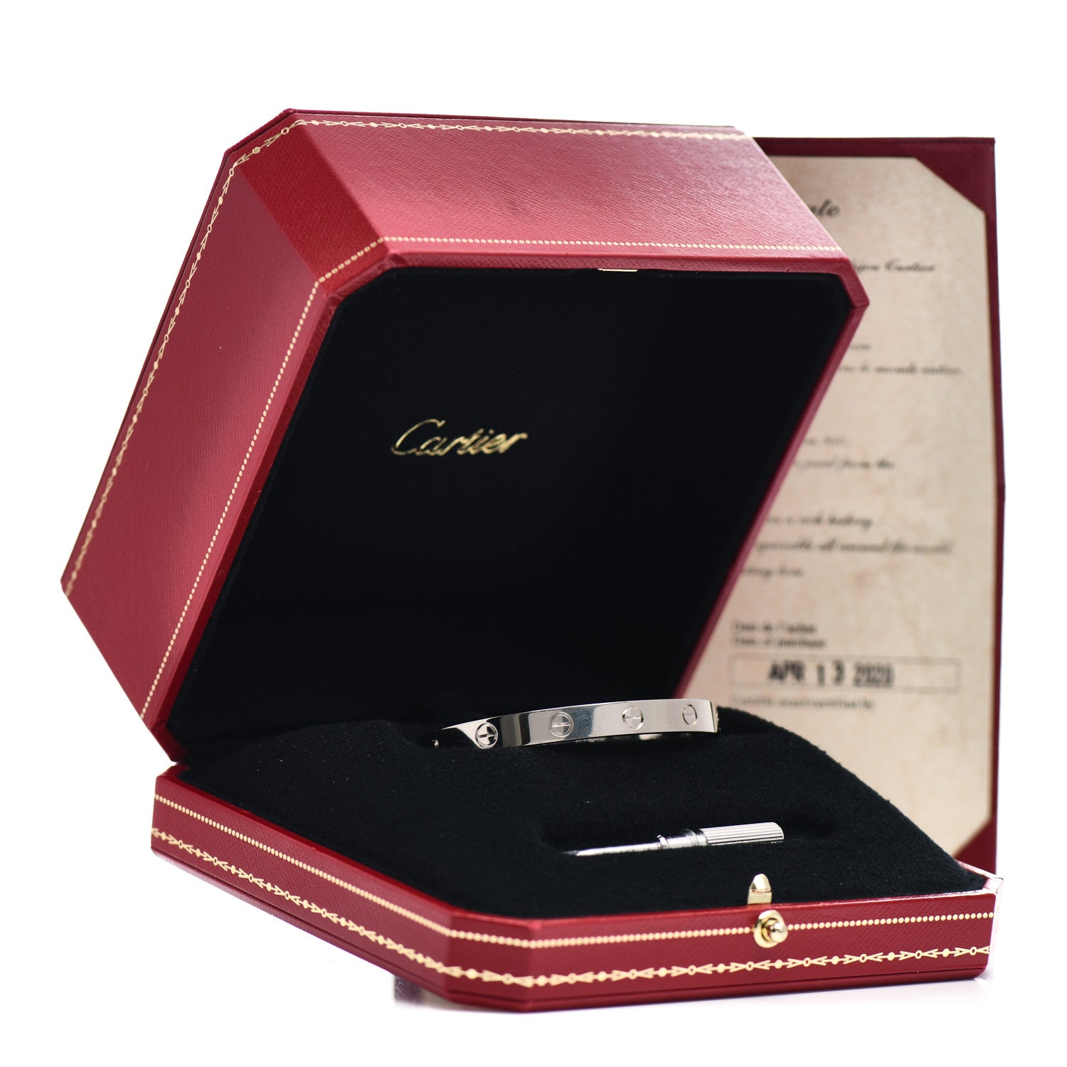 Cartier 18K White Gold LOVE Bracelet 16 6 of 6