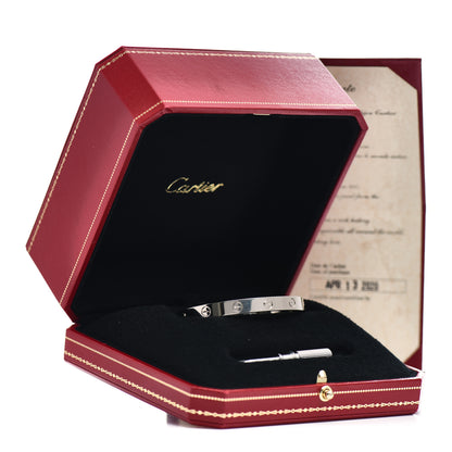 Cartier 18K White Gold LOVE Bracelet 16 6 of 6