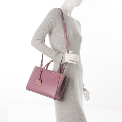 Fendi Vitello Elite Flamingo Petite 2Jours Tote Lilla Glicine 2 of 7