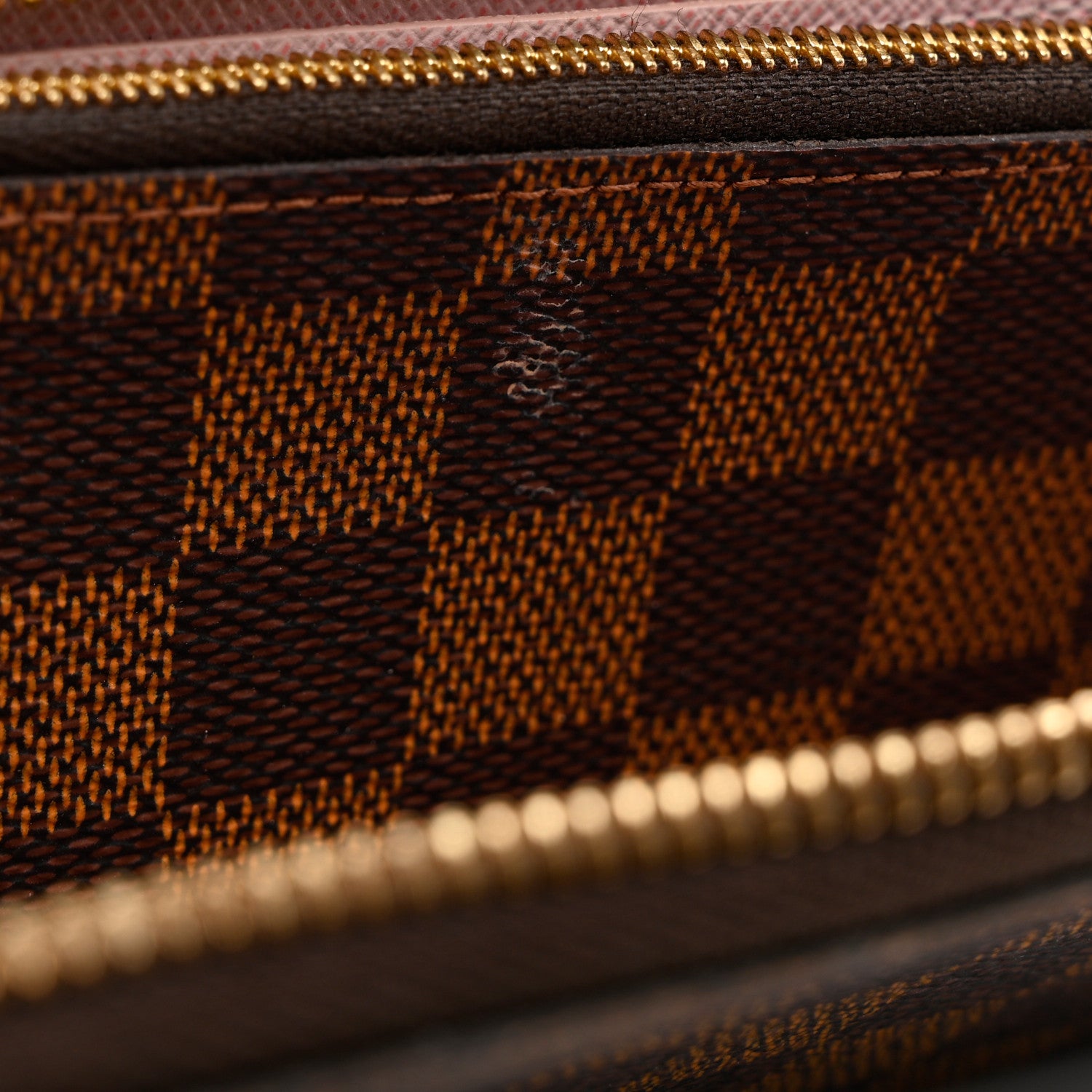 Louis Vuitton Damier Ebene Clemence Wallet Rose Ballerine 8 of 13