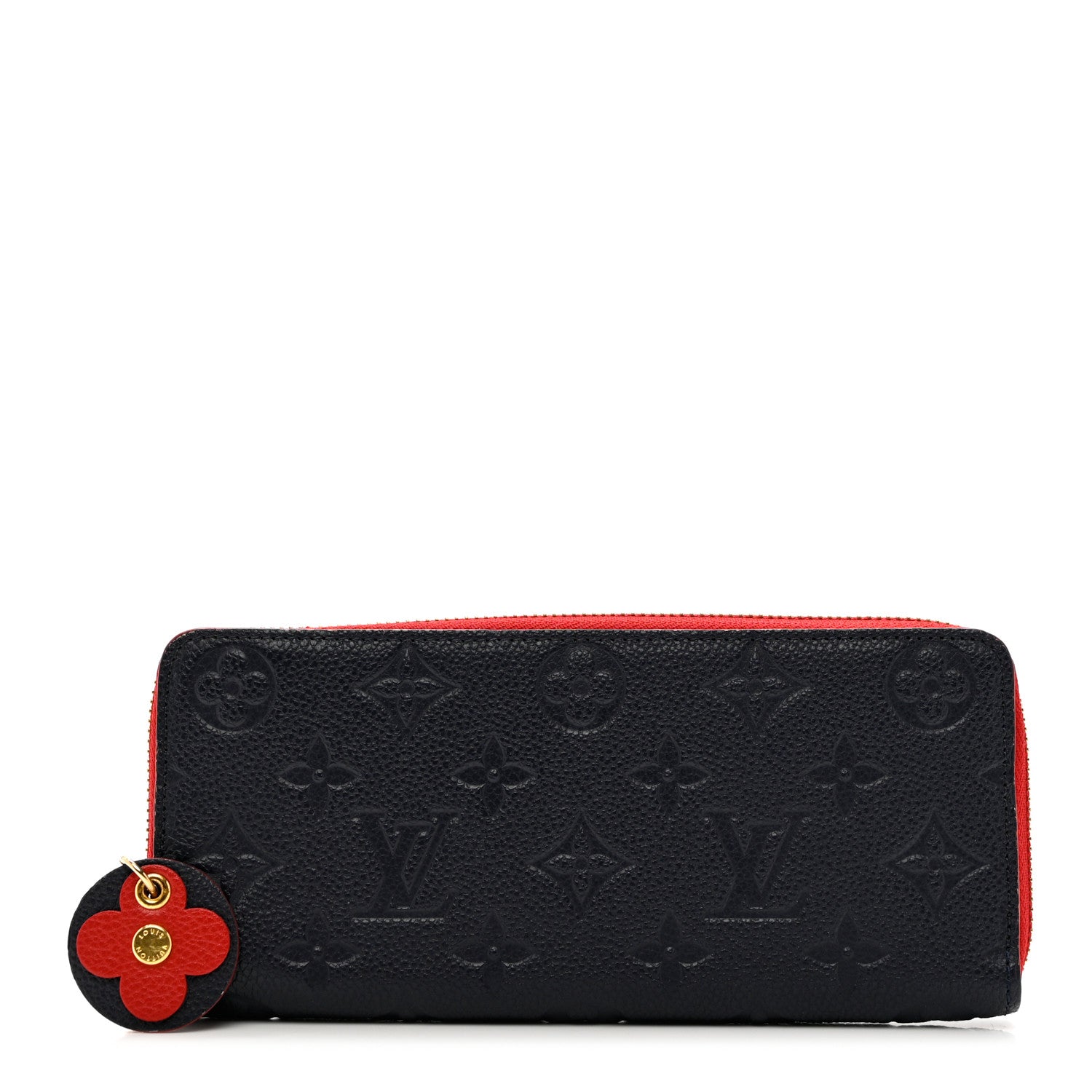 Louis Vuitton Empreinte Blooming Flowers Clemence Wallet Marine Rouge 1 of 6