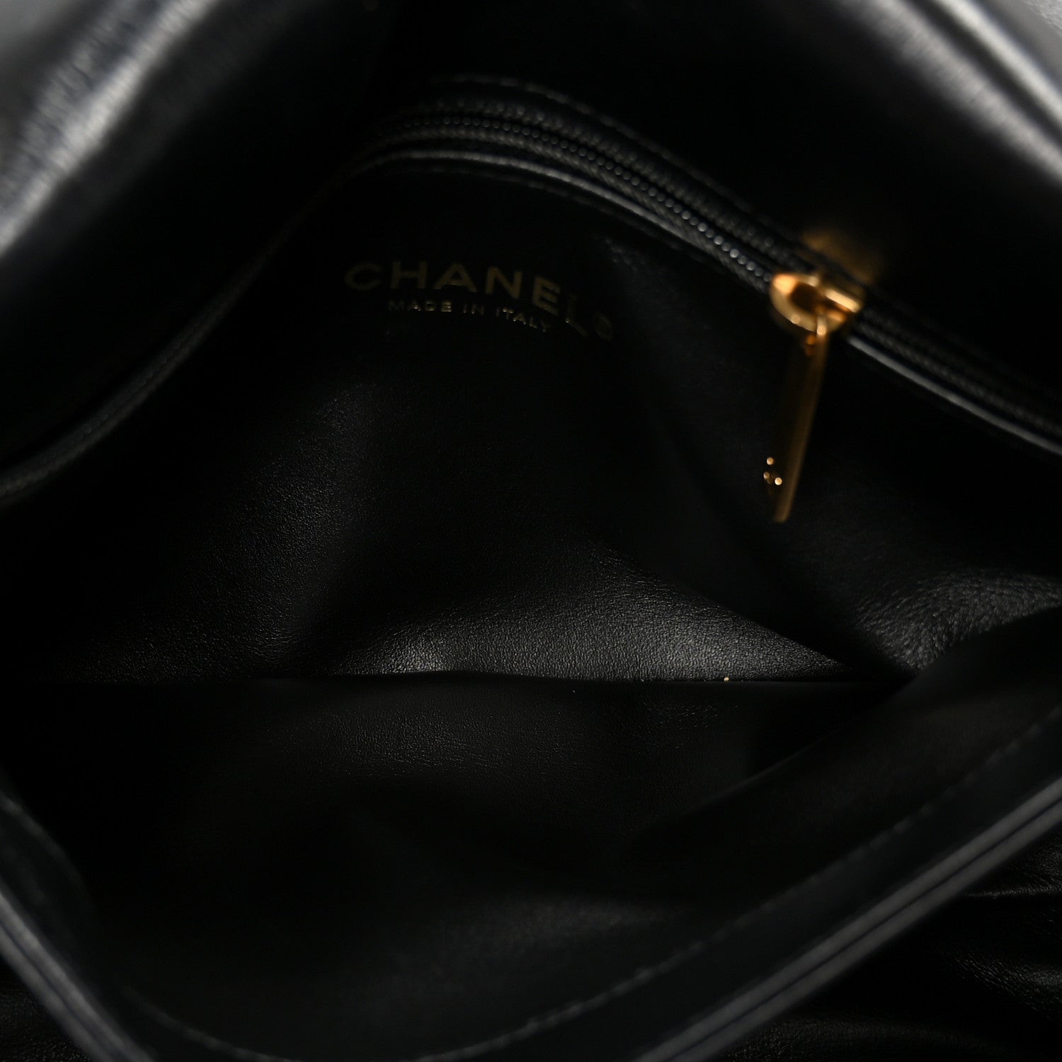 Chanel Lambskin Quilted Medium Color Match Flap Black 6 of 13
