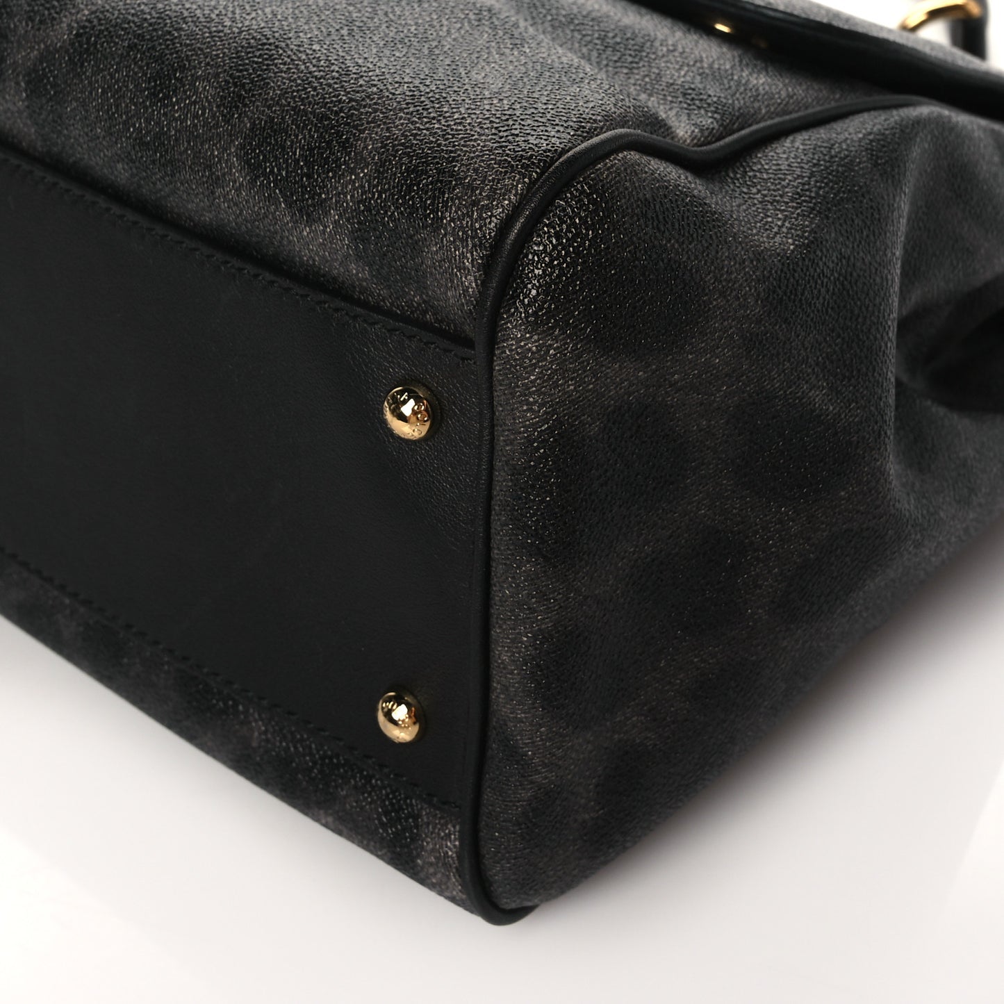 Dauphine Leopard Print Large Miss Sicily Satchel Black