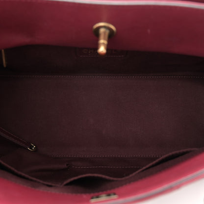 Chanel Calfskin Quilted Small Perfect Edge Tote Burgundy 5 of 14