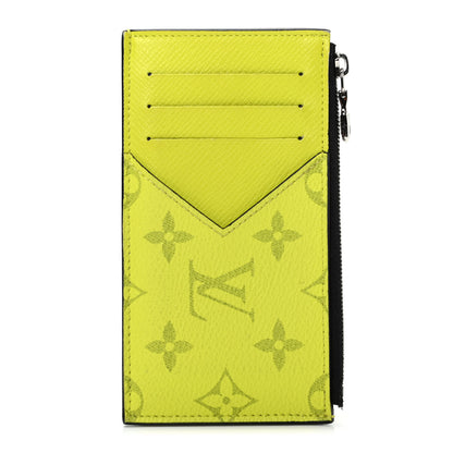 Louis Vuitton Monogram Taiga Coin Card Holder Yellow 1 of 8