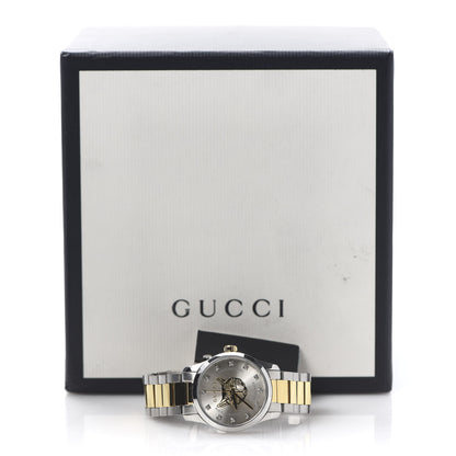 Gucci Stainless Steel Diamond 27mm G-Timeless Two Tone Cat Quartz Watch 7 of 7