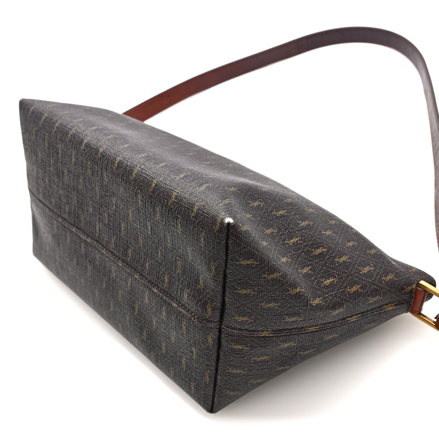 Canvas Smooth Calfskin Le Monogramme Crossbody Bag Chestnut