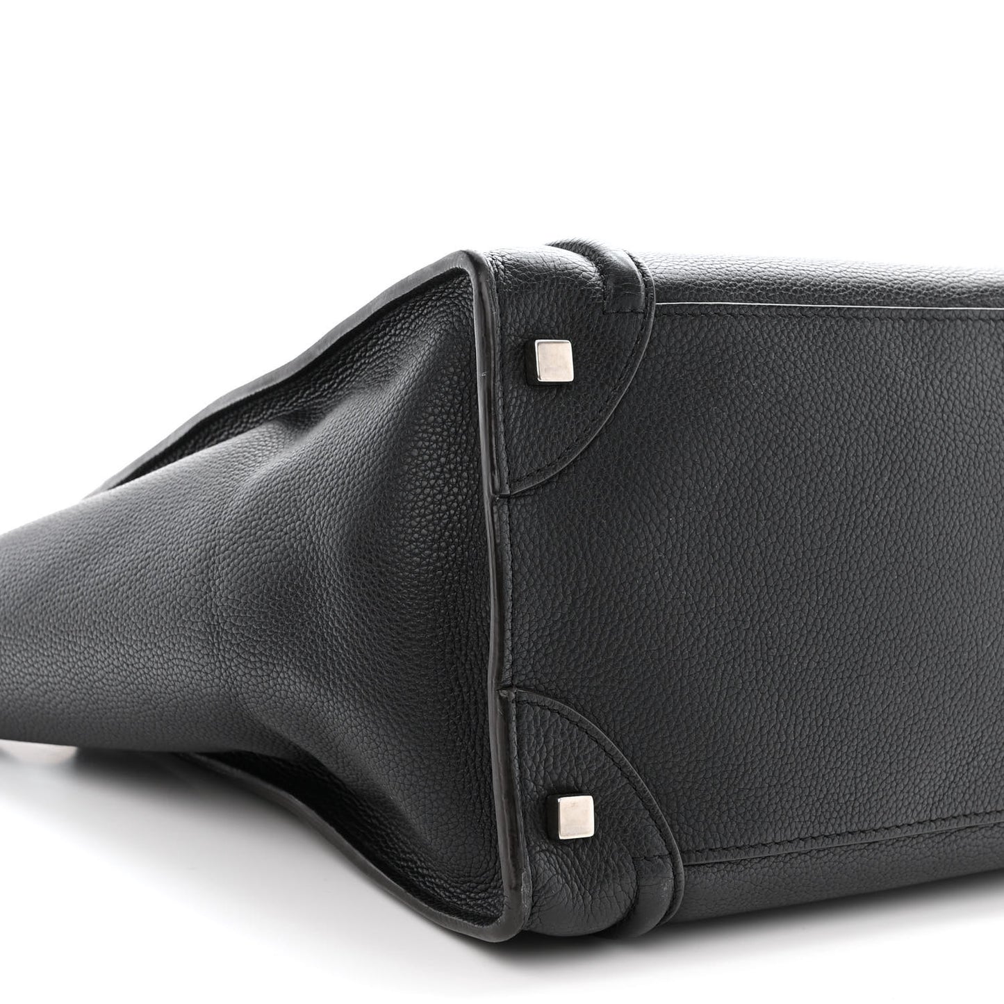 Drummed Calfskin Mini Luggage Black