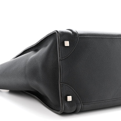Celine Drummed Calfskin Mini Luggage Black 9 of 10