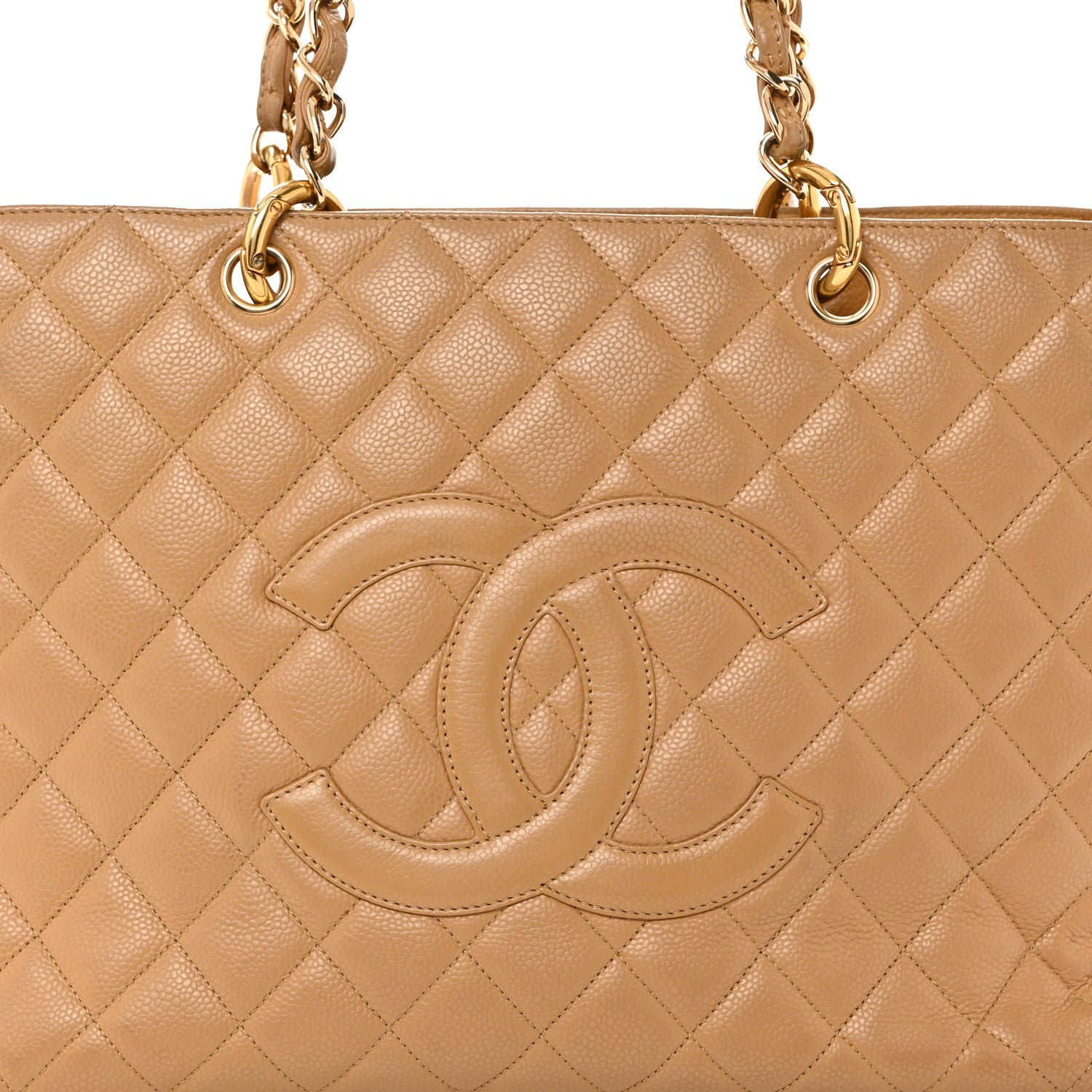 Chanel Caviar Quilted Grand Shopping Tote GST Beige Clair 10 of 12