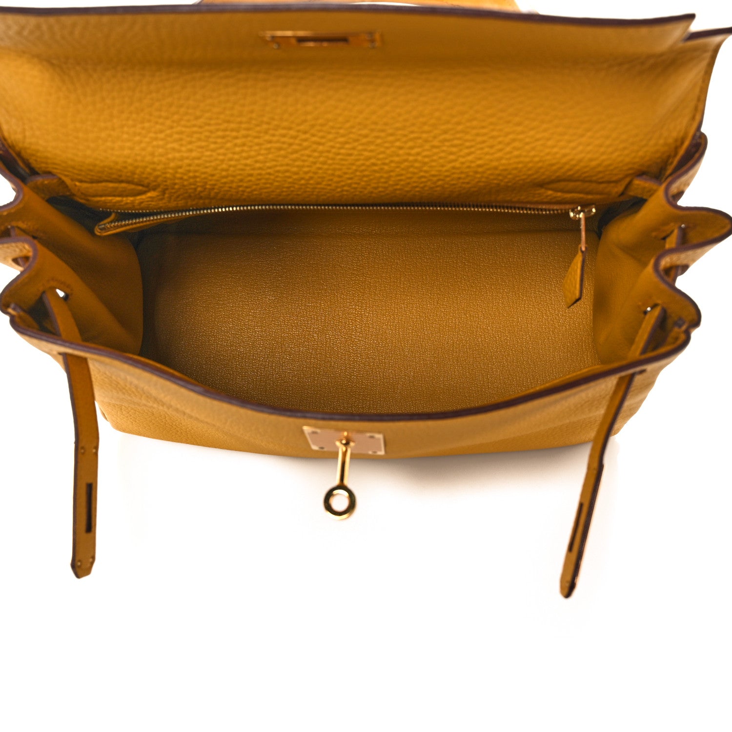 Hermes Taurillon Clemence Kelly Retourne 28 Jaune Ambre 17 of 42