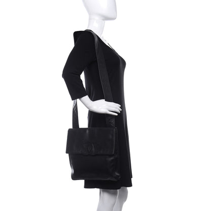 Chanel Lambskin CC Shoulder Flap Bag Black 2 of 12