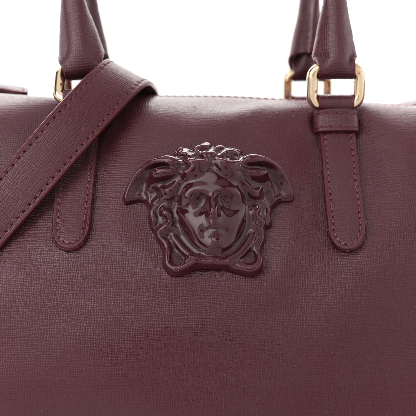 Saffiano Calfskin Palazzo Bowler Burgundy