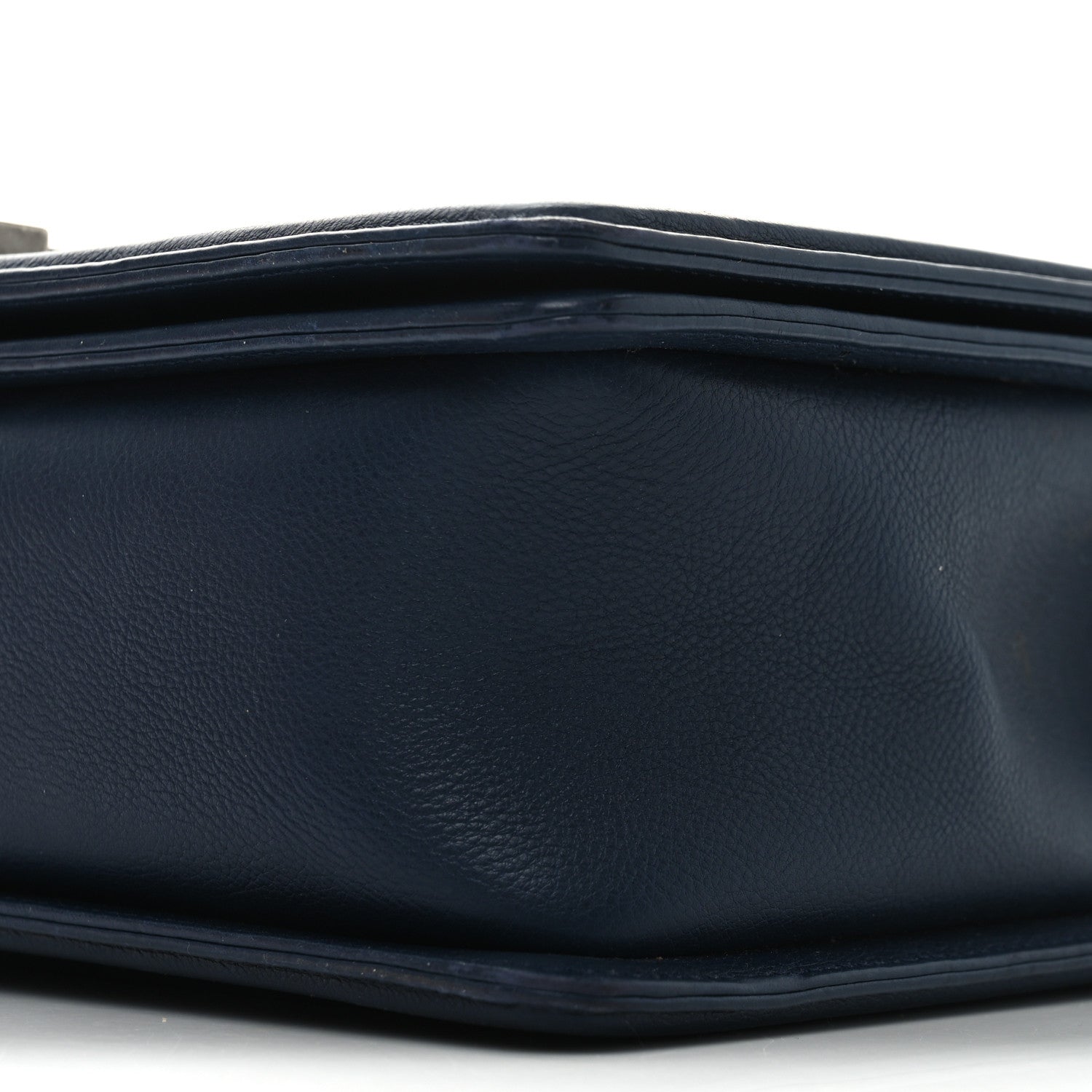 Chanel Calfskin Double Stitch New Medium Boy Flap Navy Blue 10 of 10