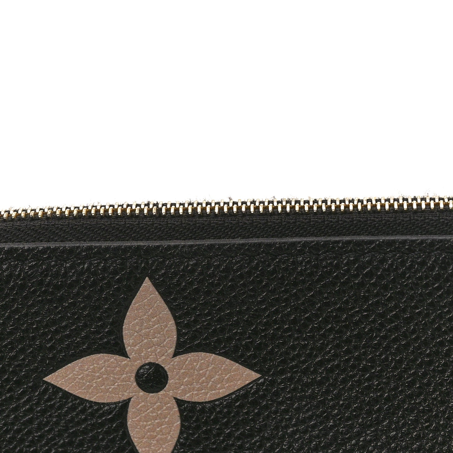 Empreinte Monogram Giant Double Zip Pochette Black Cream