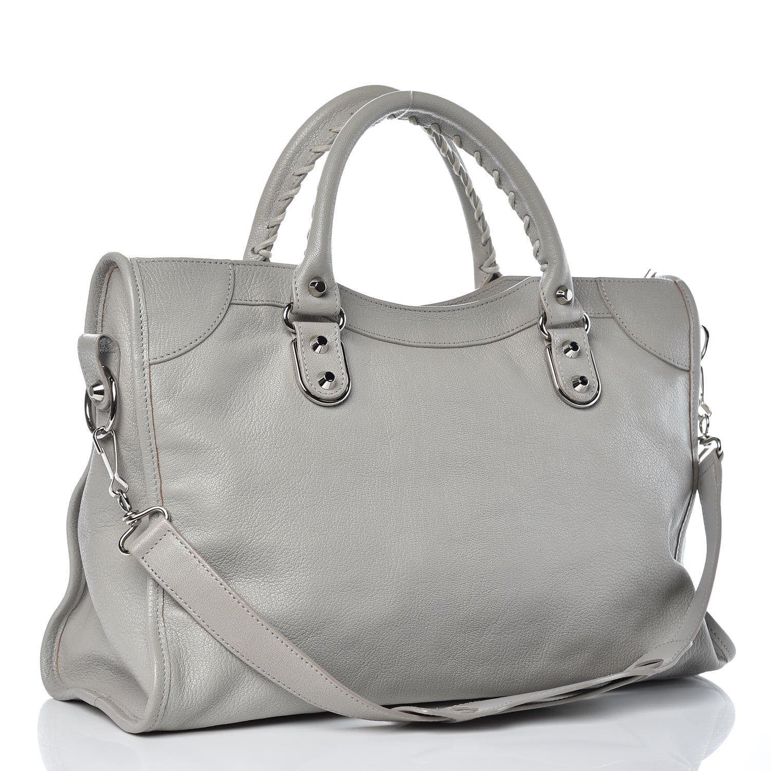 Balenciaga Chevre Silver Metallic Edge Hardware City Gris Glace 3 of 10