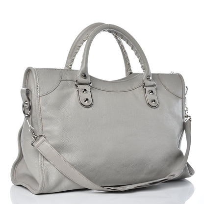 Balenciaga Chevre Silver Metallic Edge Hardware City Gris Glace 3 of 10