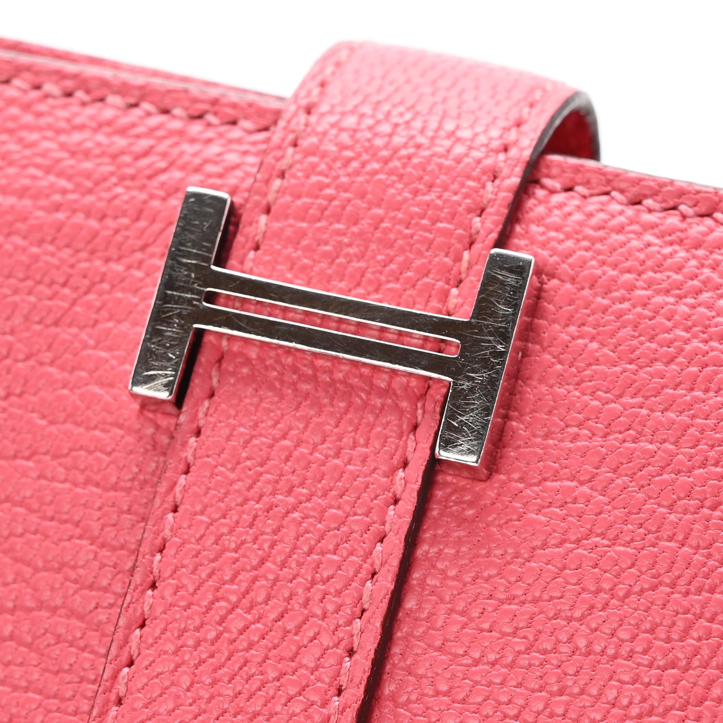 Chevre Mysore Bearn Gusset Wallet Rose Lipstick