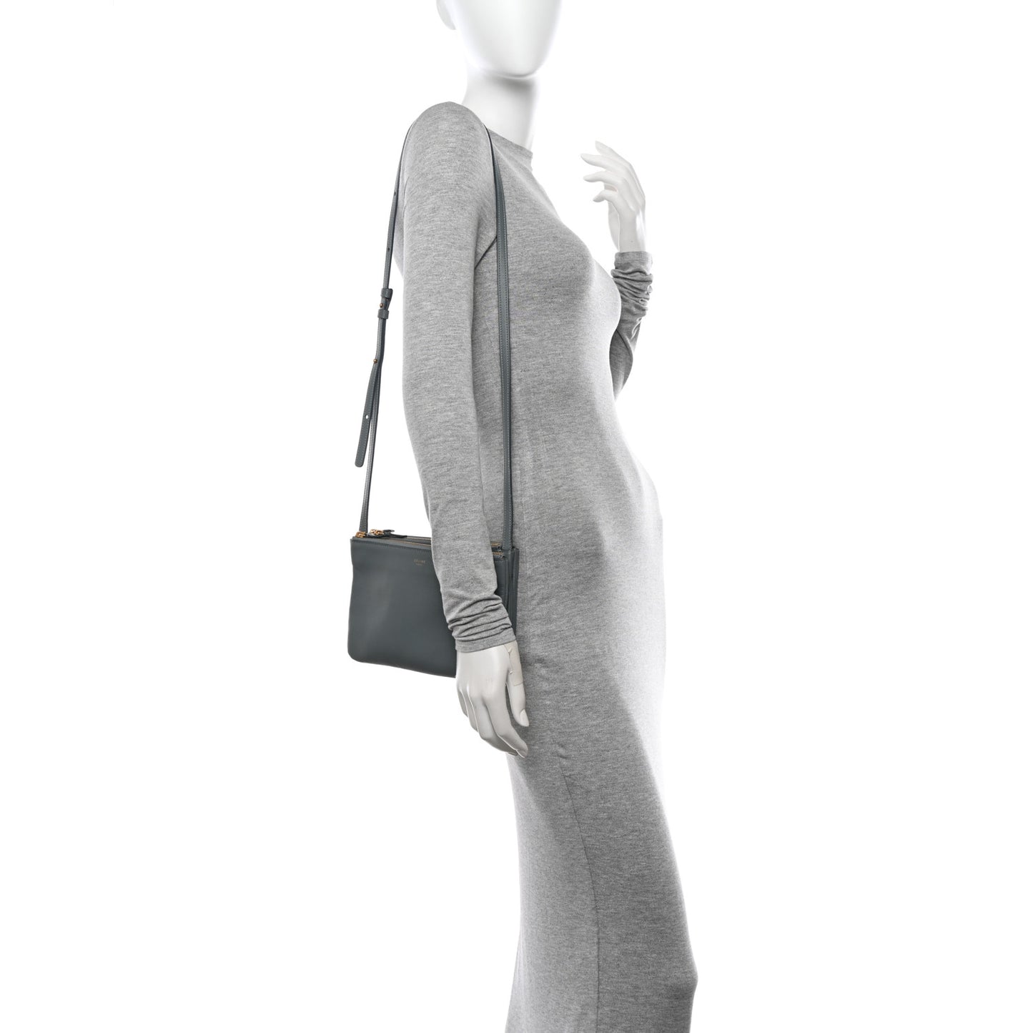 Lambskin Small Trio Crossbody Bag Smoke