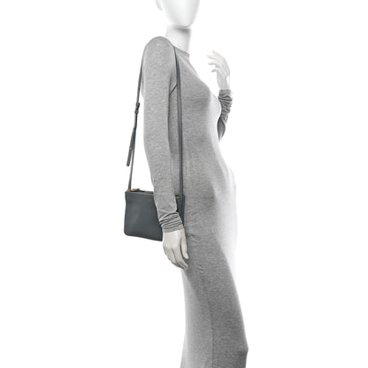 Celine Lambskin Small Trio Crossbody Bag Smoke 3 of 13