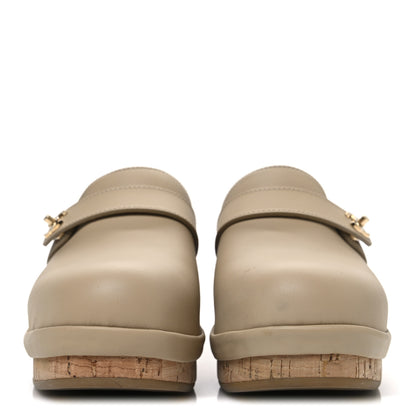 Chanel Calfskin CC Turn Lock Clogs 40 Beige 3 of 10