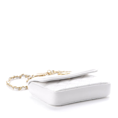 Chanel Patent Quilted Chain Waist Bag White 4 of 12