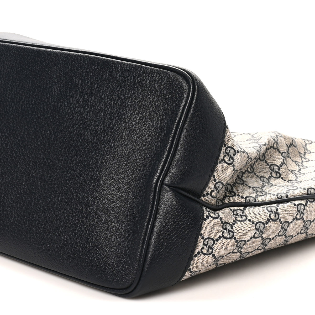GG Supreme Monogram Textured Dollar Calfskin Web Large Ophidia Tote Beige Blue