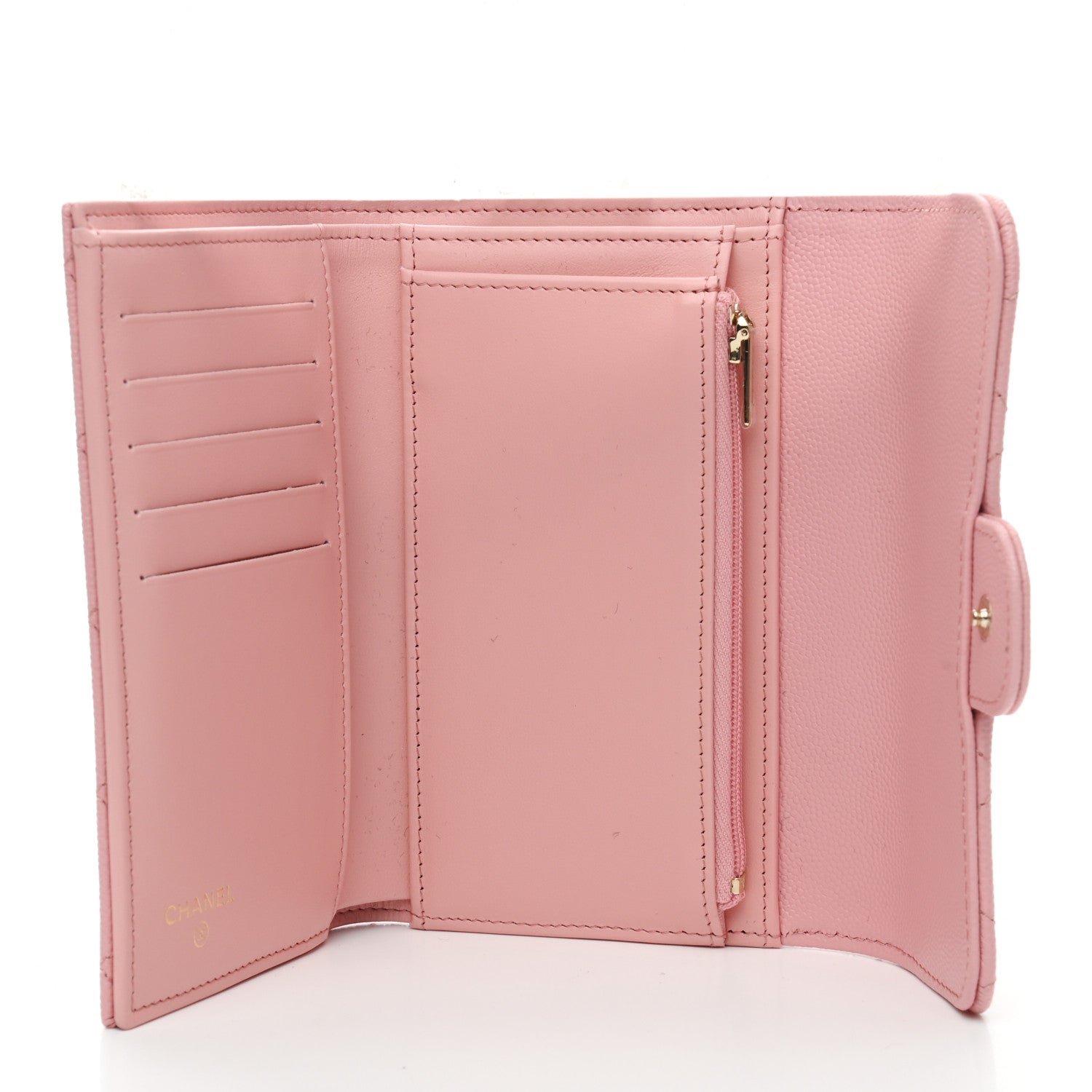 Chanel Caviar Quilted Medium Flap Wallet Pink 5 of 8