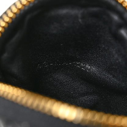 Christian Dior Supple Calfskin Cannage Round Detachable Caro Coin Purse Black 7 of 9