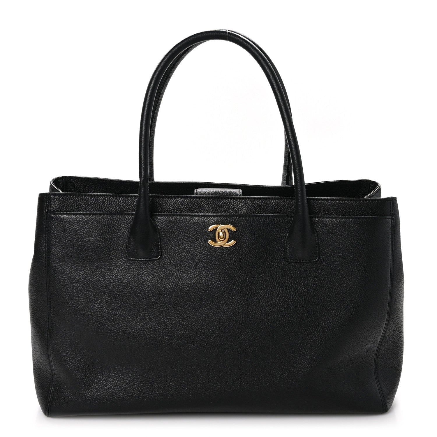 Chanel Calfskin Cerf Executive Shopper Tote Black 1 of 11