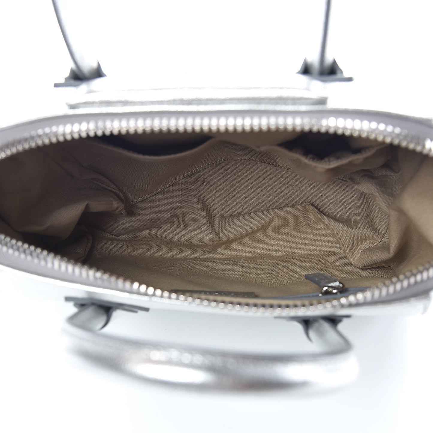 Metallic Sugar Goatskin Small Antigona Silver