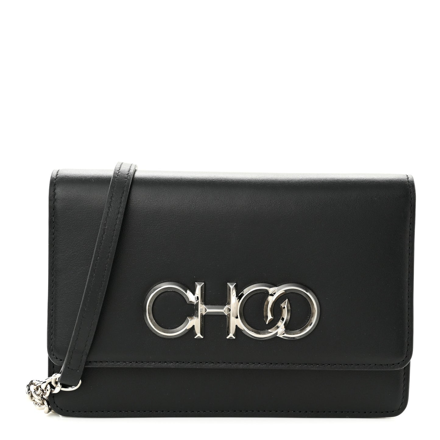 Smooth Calfskin Sidney Flap Chain Bag Black