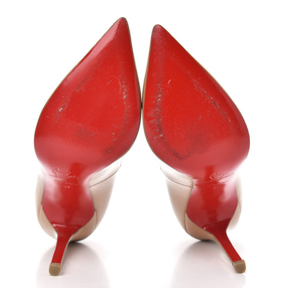Christian Louboutin Patent Pigalle 120 Pumps 37 Nude 5 of 12
