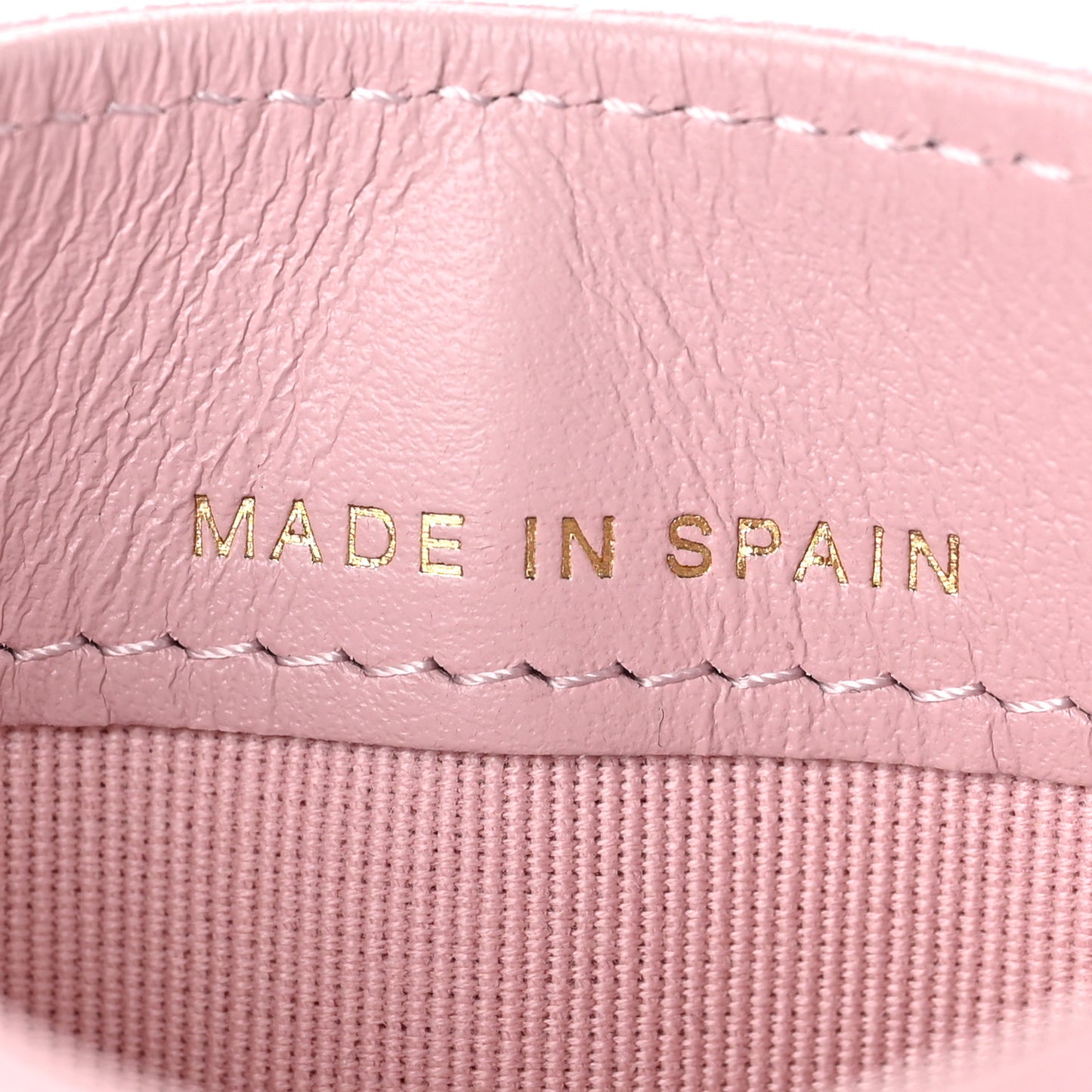 Caviar Quilted Studded CC Card Holder Light Pink