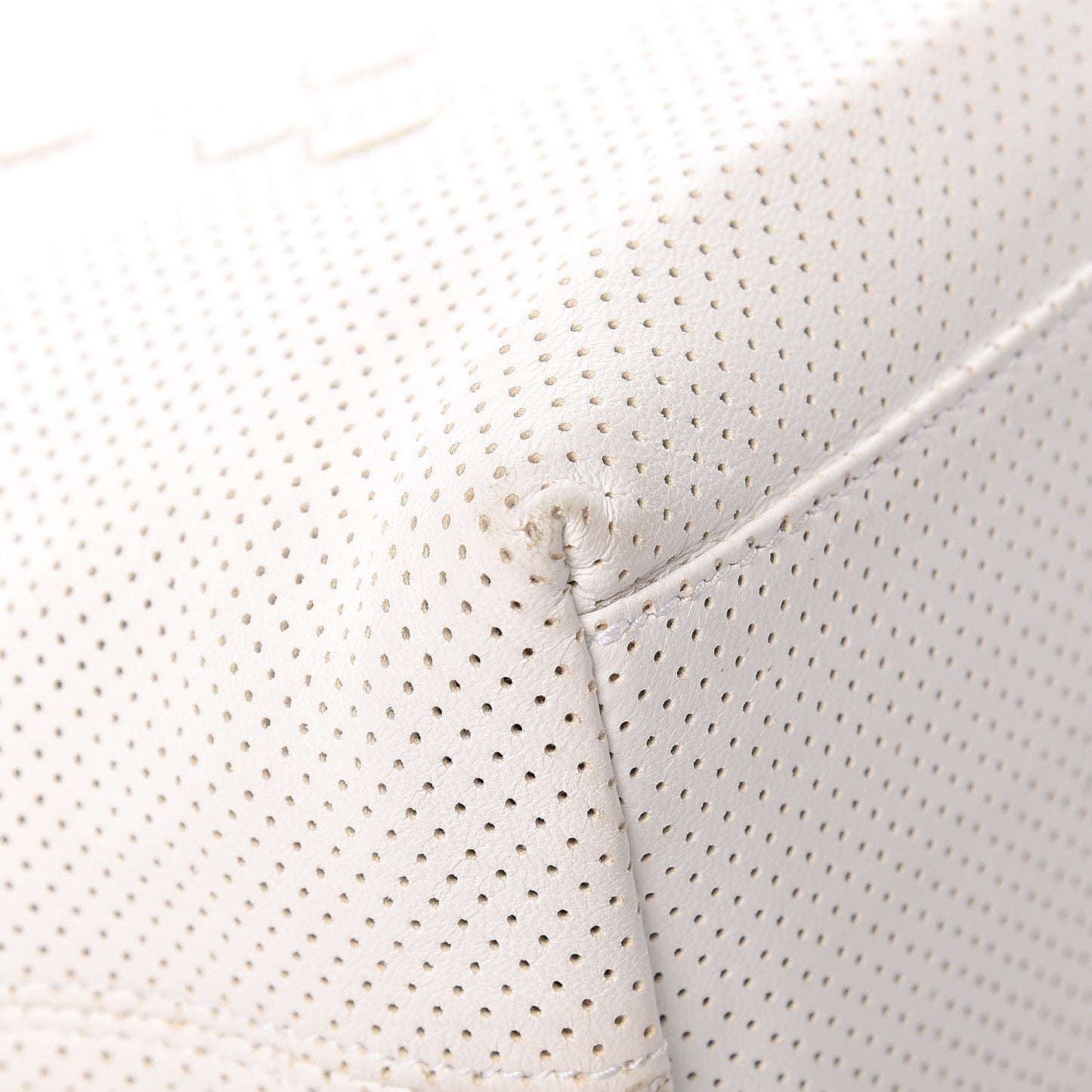 Nappa Intrecciato Perforated Regent Tote White