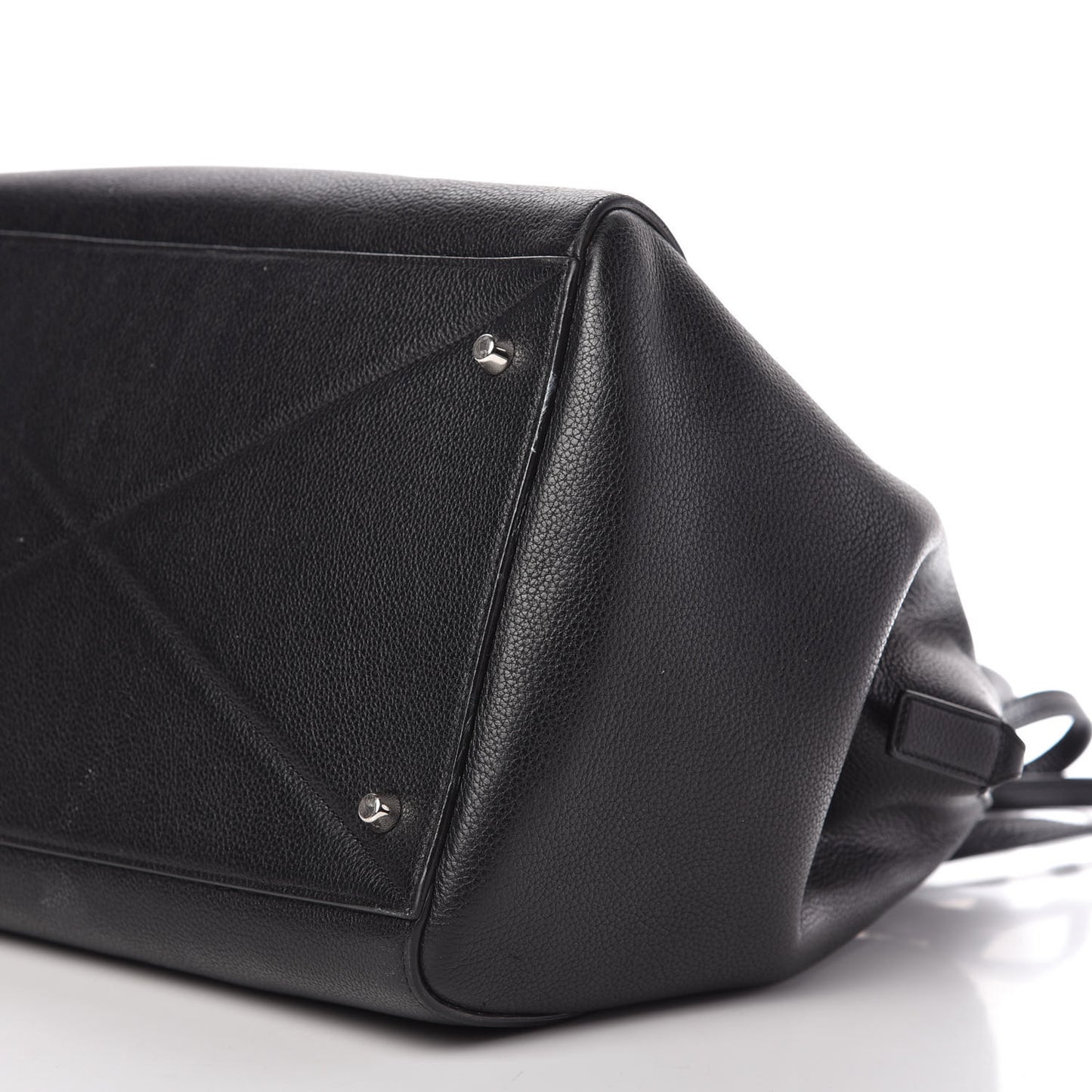 Textured Calfskin Large Incognito Satchel Black