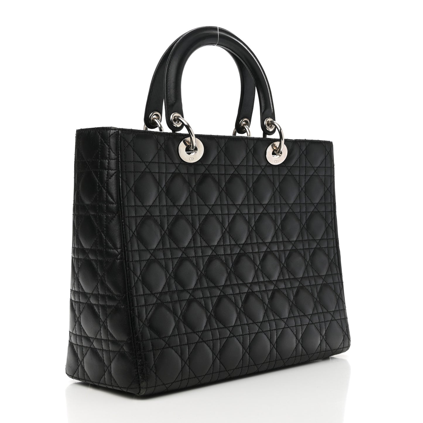 Lambskin Cannage Large Lady Dior Black