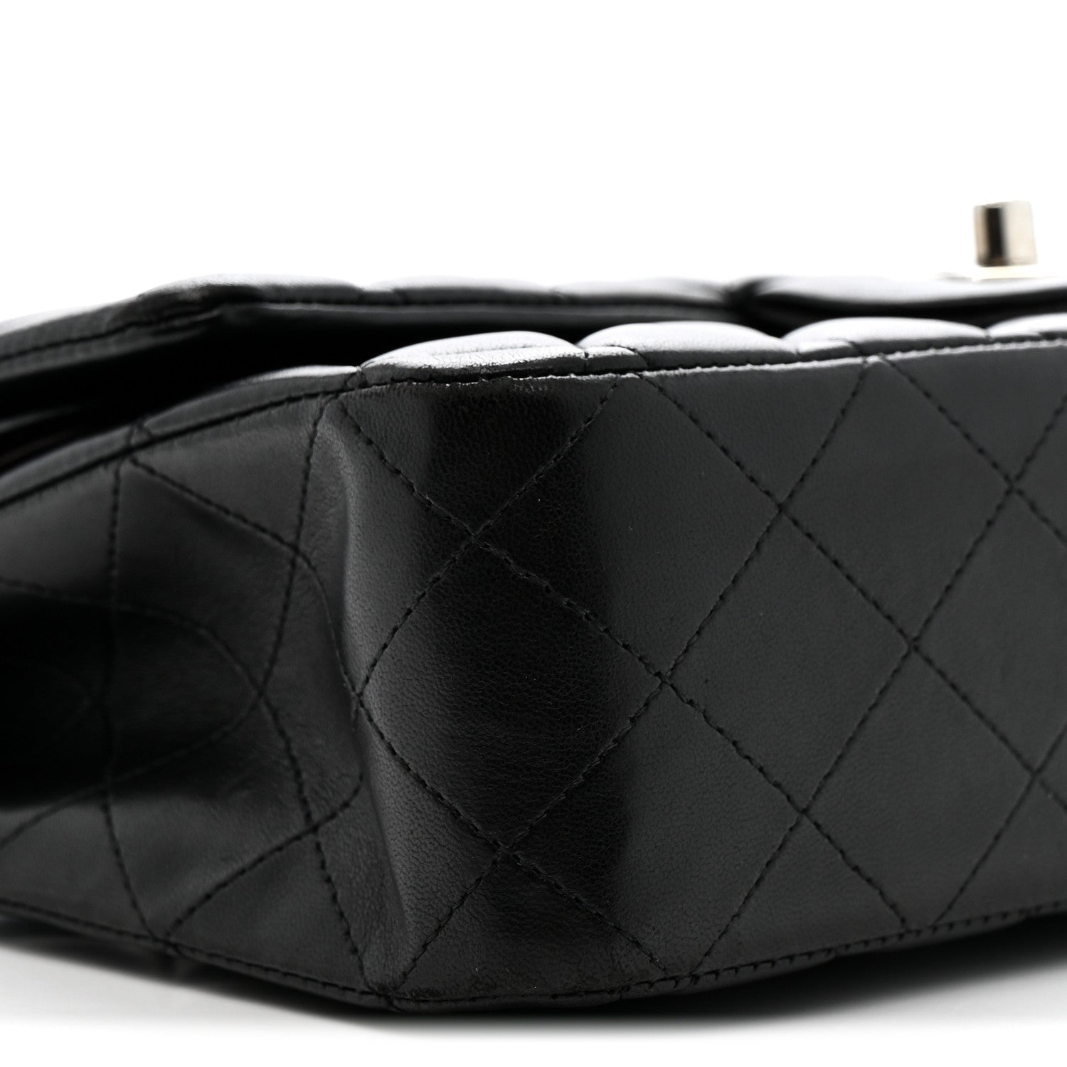 Chanel Lambskin Quilted Medium Double Flap Black 9 of 16