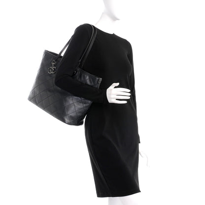 Chanel Grained Calfskin Shopping Fever Tote Dark Grey 2 of 9